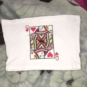 Queen of Hearts crop tube top